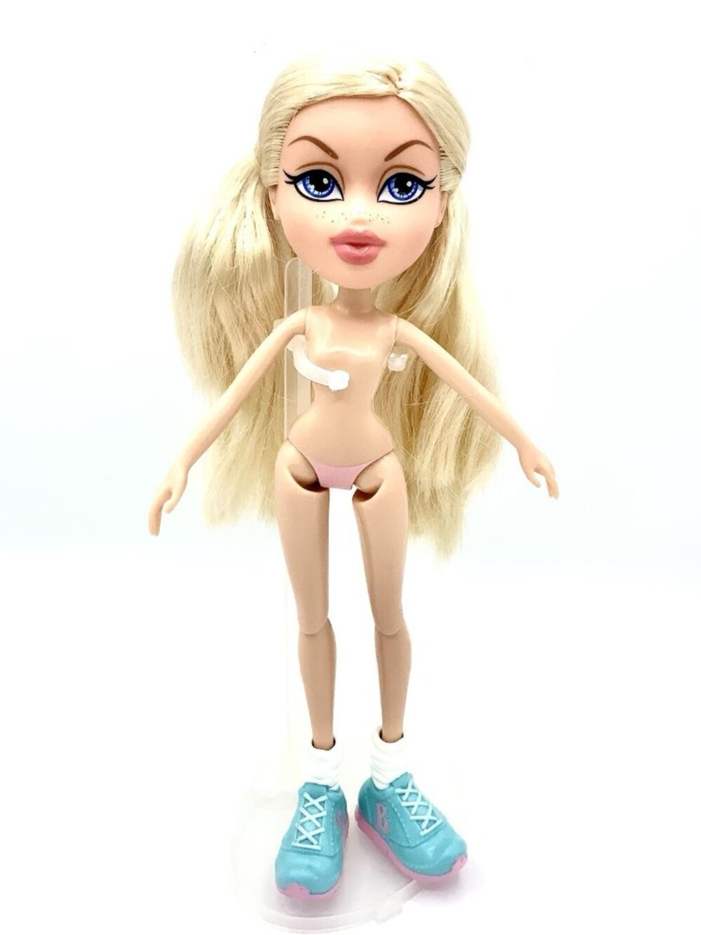Bratz Girl Doll 10” Cloe Fierce Fitness Nude w/ Shoes Blonde Hair 2015 Jointed